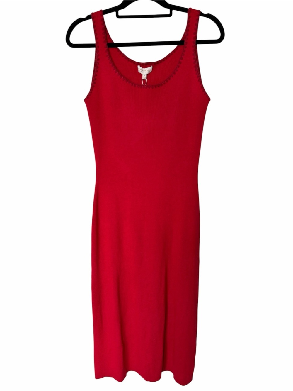 ✅ NWT Supernatural Knit Classic Red Tank Red Midi Dress size M